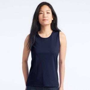 L.L.BEAN DARK BLUE COTTON TANK TOP